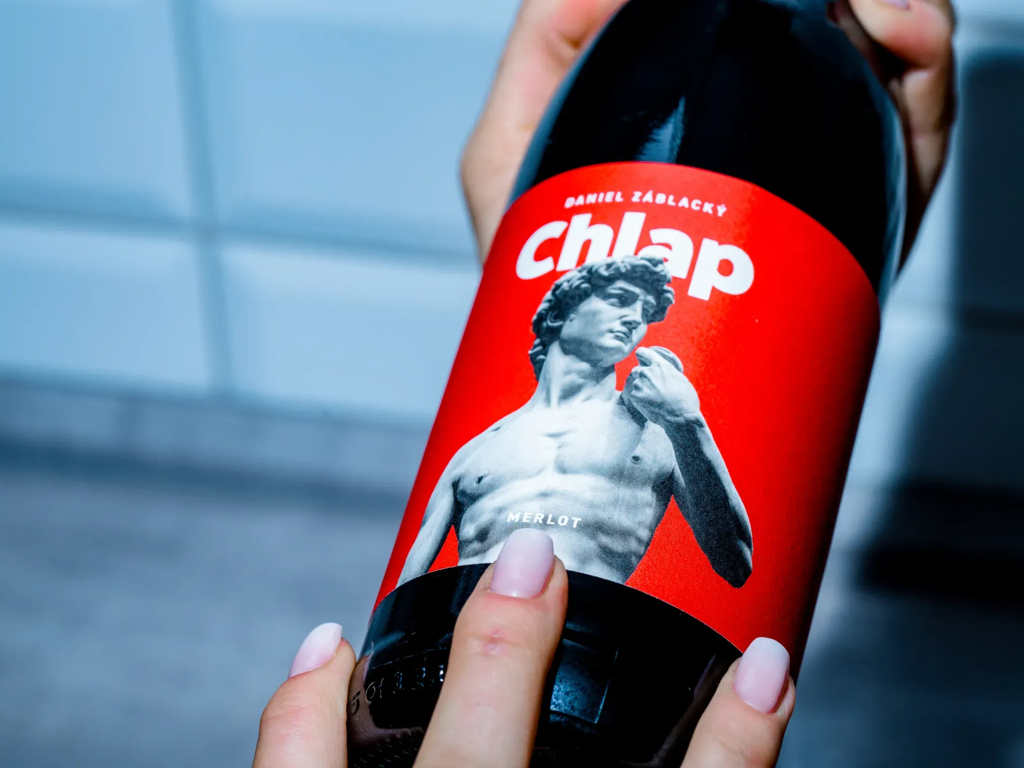 Daniel Záblacký Chlap Merlot wine label