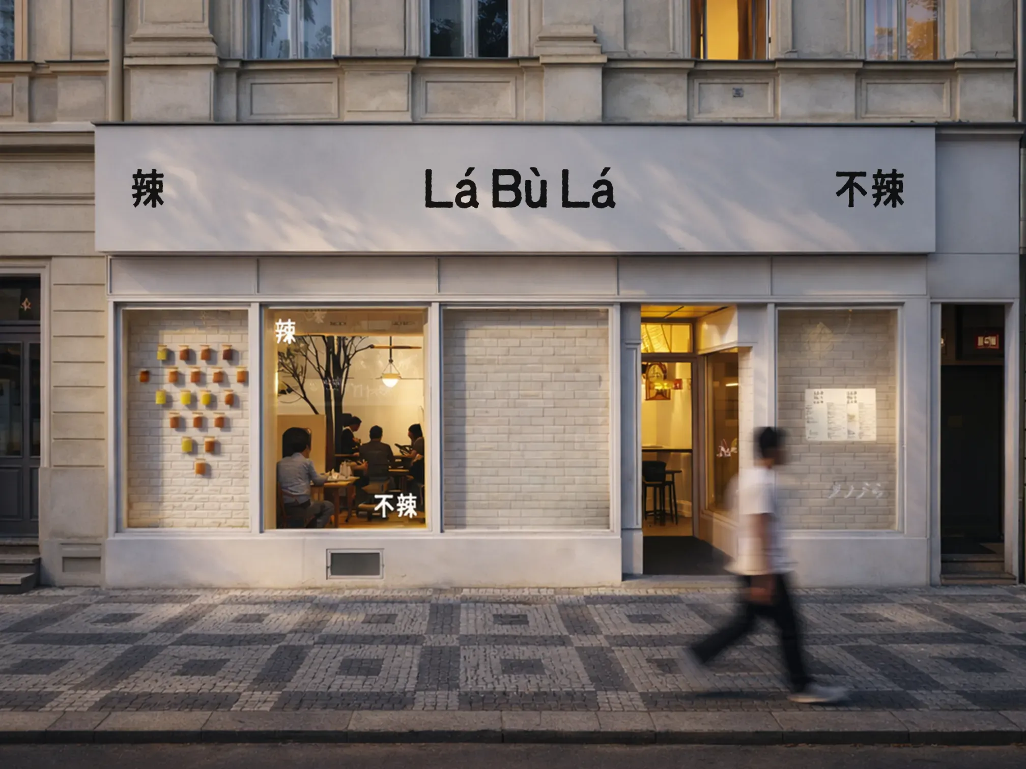 Shop front and window of La Bu La