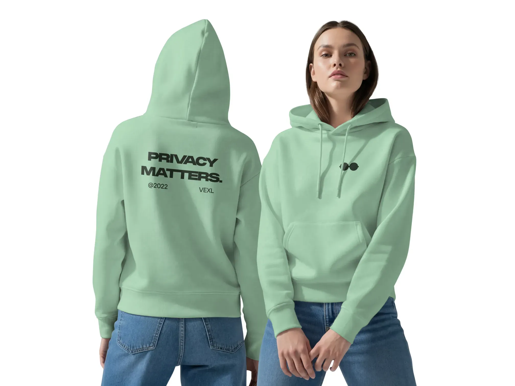 Vexl hoodies with a “Privacy matters” print