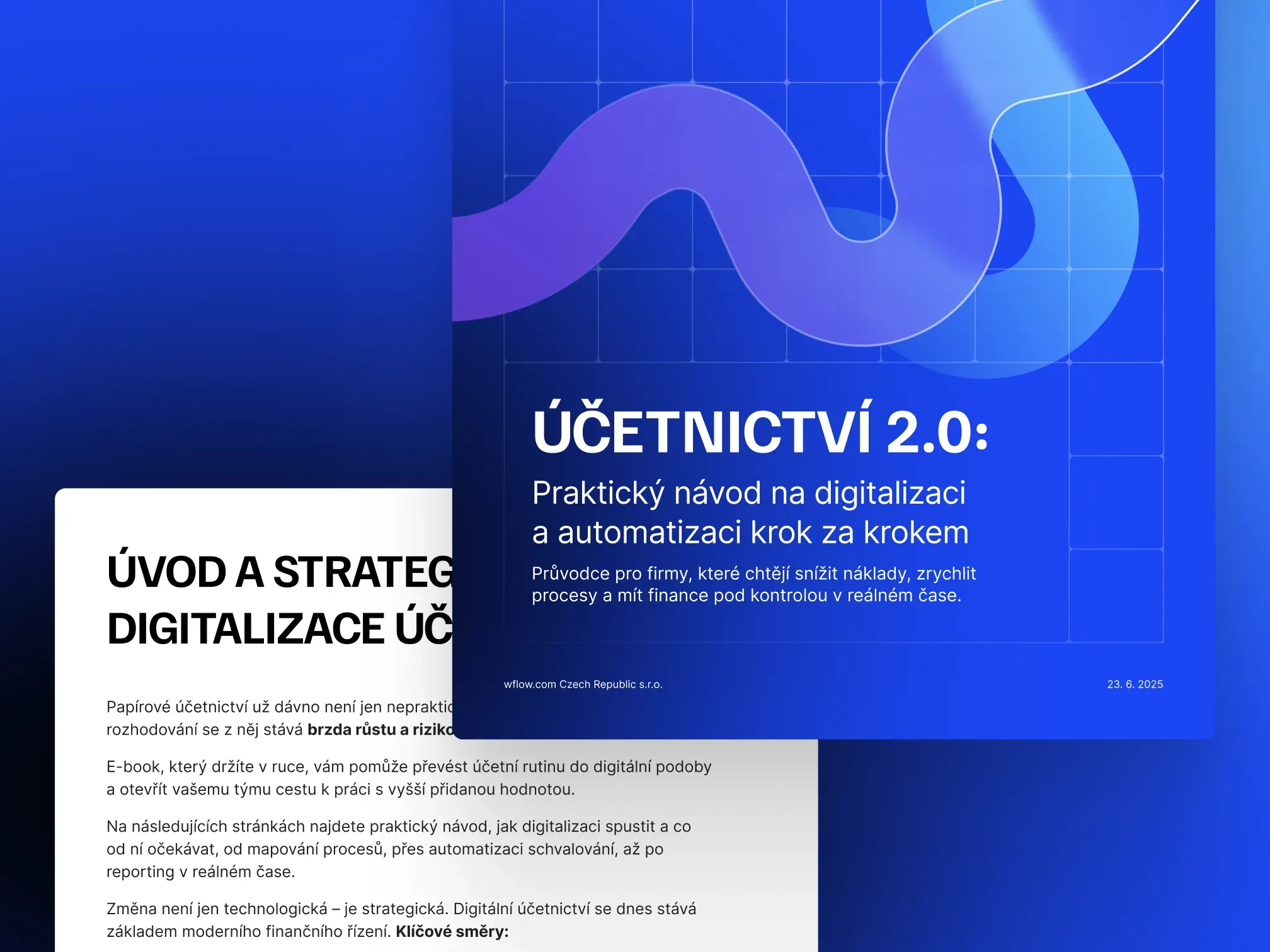 Cover and first page of a wflow ebook on digitizing accounting